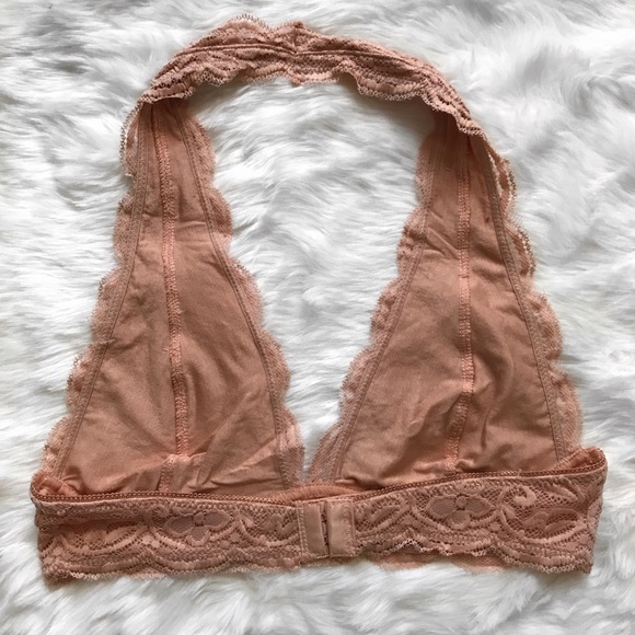 >>LAST<< Sasha Halter Lace Bralette - Apricot - Picture 3 of 7